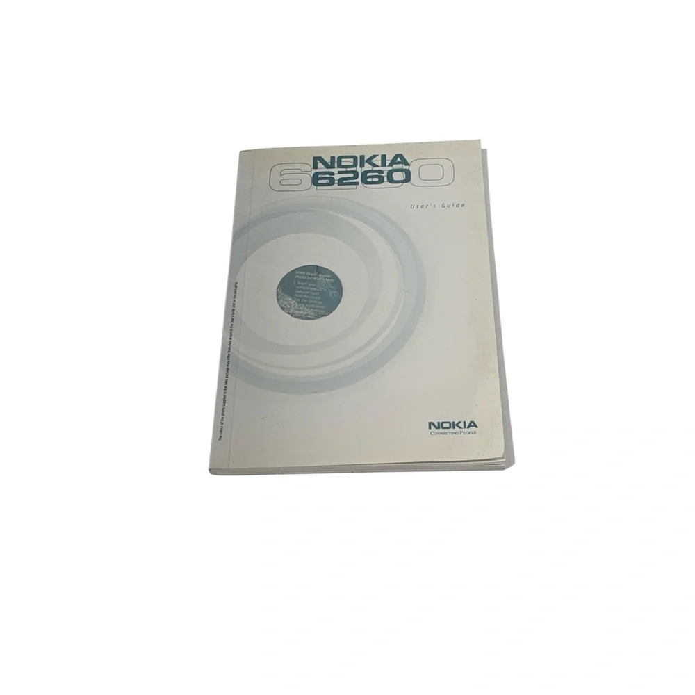 VTG Y2K Nokia 6260 mobile phone user 2004 Manual ONLY